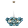 Load image into Gallery viewer, LightFixturesUSA - Modern Cluster Blue Glass Globe Bubble Chandelier - Chandelier - Blue Bubbles -