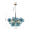 Load image into Gallery viewer, LightFixturesUSA - Modern Cluster Blue Glass Globe Bubble Chandelier - Chandelier - Blue Bubbles -