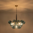 Load image into Gallery viewer, LightFixturesUSA - Modern Cluster Blue Glass Globe Bubble Chandelier - Chandelier - Blue Bubbles -