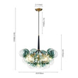 Load image into Gallery viewer, LightFixturesUSA - Modern Cluster Gradient Green Glass Globe Bubble Chandelier - Chandelier - Green Bubble (Exclusive Offer) -