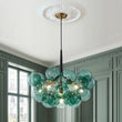 Load image into Gallery viewer, LightFixturesUSA - Modern Cluster Green Glass Globe Bubble Chandelier - Chandelier - Green Bubble (Exclusive Offer) -