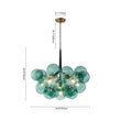 Load image into Gallery viewer, LightFixturesUSA - Modern Cluster Green Glass Globe Bubble Chandelier - Chandelier - Green Bubble (Exclusive Offer) -