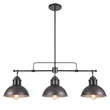 Load image into Gallery viewer, LightFixturesUSA-Modern Farmhouse 3-light Island Pot Lid Dome Pendant-Chandelier-Brushed Antique Silver-