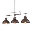 Load image into Gallery viewer, LightFixturesUSA-Modern Farmhouse 3-light Island Pot Lid Dome Pendant-Chandelier-Brushed Antique Silver-