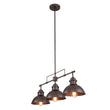 Load image into Gallery viewer, LightFixturesUSA-Modern Farmhouse 3-light Island Pot Lid Dome Pendant-Chandelier-Brushed Antique Silver-