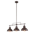 Load image into Gallery viewer, LightFixturesUSA-Modern Farmhouse 3-light Island Pot Lid Dome Pendant-Chandelier-Brushed Antique Silver-