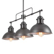 Load image into Gallery viewer, LightFixturesUSA-Modern Farmhouse 3-light Island Pot Lid Dome Pendant-Chandelier-Brushed Antique Silver-