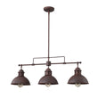 Load image into Gallery viewer, LightFixturesUSA - Modern Farmhouse 3 - light Island Pot Lid Dome Pendant - Chandelier - Dark Copper -