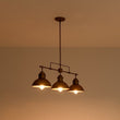 Load image into Gallery viewer, LightFixturesUSA - Modern Farmhouse 3 - light Island Pot Lid Dome Pendant - Chandelier - Rusty Bronze -