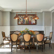 Load image into Gallery viewer, LightFixturesUSA - Modern Farmhouse 3 - light Island Pot Lid Dome Pendant - Chandelier - Rusty Bronze -