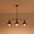 Load image into Gallery viewer, LightFixturesUSA - Modern Farmhouse 3 - light Island Pot Lid Dome Pendant - Chandelier - Rusty Bronze -