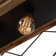 Load image into Gallery viewer, LightFixturesUSA - Modern Farmhouse 5 - light Kitchen Island Faux Wood Linear Chandelier Pendant - Chandelier - Brown -