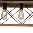 Load image into Gallery viewer, LightFixturesUSA - Modern Farmhouse 5 - light Kitchen Island Faux Wood Linear Chandelier Pendant - Chandelier - Brown -