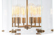 Load image into Gallery viewer, LightFixturesUSA - Modern Farmhouse Clear Glass Large Lantern Pendant Light - Chandelier - 15.7in -