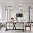 Load image into Gallery viewer, LightFixturesUSA - Modern Farmhouse Clear Glass Large Lantern Pendant Light - Chandelier - 15.7in -