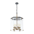 Load image into Gallery viewer, LightFixturesUSA - Modern Farmhouse Clear Glass Large Lantern Pendant Light - Chandelier - 15.7in -