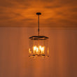 Load image into Gallery viewer, LightFixturesUSA - Modern Farmhouse Clear Glass Large Lantern Pendant Light - Chandelier - 15.7in -