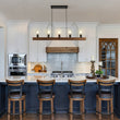 Load image into Gallery viewer, LightFixturesUSA - Modern Farmhouse Pine Wooden Linear Island Chandelier - Chandelier - Pine Wood -