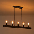 Load image into Gallery viewer, LightFixturesUSA - Modern Farmhouse Pine Wooden Linear Island Chandelier - Chandelier - Pine Wood -