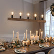 Load image into Gallery viewer, LightFixturesUSA - Modern Farmhouse Pine Wooden Linear Island Chandelier - Chandelier - Pine Wood -