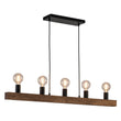 Load image into Gallery viewer, LightFixturesUSA - Modern Farmhouse Pine Wooden Linear Island Chandelier - Chandelier - Pine Wood -