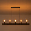 Load image into Gallery viewer, LightFixturesUSA - Modern Farmhouse Pine Wooden Linear Island Chandelier - Chandelier - Pine Wood -