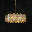 Load image into Gallery viewer, LightFixturesUSA - Modern Glam Brass 6 - Light Crystal Drum Cage Chandelier - Chandelier - Brass -