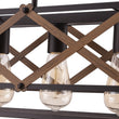 Load image into Gallery viewer, LightFixturesUSA - Modern Industrial Cross Linear Island Chandelier - Chandelier - 5 - Light -