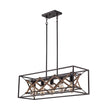 Load image into Gallery viewer, LightFixturesUSA - Modern Industrial Cross Linear Island Chandelier - Chandelier - 5 - Light -
