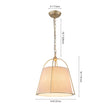 Load image into Gallery viewer, LightFixturesUSA - Modern Ivory Linen Conical Drum Cage Pendant Light - Ceiling Light - 14.6 in. -