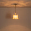 Load image into Gallery viewer, LightFixturesUSA - Modern Ivory Linen Conical Drum Cage Pendant Light - Ceiling Light - 14.6 in. -