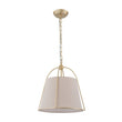 Load image into Gallery viewer, LightFixturesUSA - Modern Ivory Linen Conical Drum Cage Pendant Light - Ceiling Light - 14.6 in. -