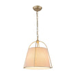 Load image into Gallery viewer, LightFixturesUSA - Modern Ivory Linen Conical Drum Cage Pendant Light - Ceiling Light - 14.6 in. -