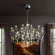Load image into Gallery viewer, LightFixturesUSA - Modern Luxe Glam Starry Sky LED Crystal Chandelier - Chandelier - Chrome -