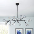 Load image into Gallery viewer, LightFixturesUSA - Modern Mid - century Glam Branch Crystal Sputnik Chandelier - Chandelier - Black -
