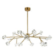 Load image into Gallery viewer, LightFixturesUSA - Modern Mid - century Glam Branch Crystal Sputnik Chandelier - Chandelier - Brass -
