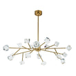 Load image into Gallery viewer, LightFixturesUSA - Modern Mid - century Glam Branch Crystal Sputnik Chandelier - Chandelier - Brass -