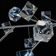 Load image into Gallery viewer, LightFixturesUSA - Modern Mid - century Glam Branch Crystal Sputnik Chandelier - Chandelier - Brass -