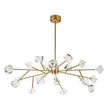 Load image into Gallery viewer, LightFixturesUSA - Modern Mid - century Glam Branch Crystal Sputnik Chandelier - Chandelier - Brass -