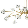 Load image into Gallery viewer, LightFixturesUSA - Modern Mid - century Glam Branch Crystal Sputnik Chandelier - Chandelier - Brass -