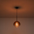 Load image into Gallery viewer, LightFixturesUSA - Modern Minimalist 1 - light Smoked Grey Tinted Glass Globe Pendant - Pendant Light - Black -