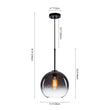 Load image into Gallery viewer, LightFixturesUSA - Modern Minimalist 1 - light Smoked Grey Tinted Glass Globe Pendant - Pendant Light - Black -