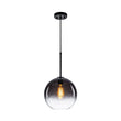 Load image into Gallery viewer, LightFixturesUSA - Modern Minimalist 1 - light Smoked Grey Tinted Glass Globe Pendant - Pendant Light - Black -