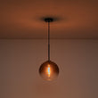 Load image into Gallery viewer, LightFixturesUSA - Modern Minimalist 1 - light Smoked Grey Tinted Glass Globe Pendant - Pendant Light - Black -