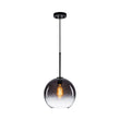Load image into Gallery viewer, LightFixturesUSA - Modern Minimalist 1 - light Smoked Grey Tinted Glass Globe Pendant - Pendant Light - Black -