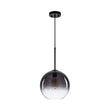 Load image into Gallery viewer, LightFixturesUSA - Modern Minimalist 1 - light Smoked Grey Tinted Glass Globe Pendant - Pendant Light - Black -