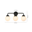 Load image into Gallery viewer, LightFixturesUSA - Modern Shine Opal Glass Globe Bathroom Vanity Wall Light - Wall Sconce - 3 - Lt -