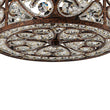 Load image into Gallery viewer, LightFixturesUSA - Moroccan Antique Crystal Drum Cage Semi Flush Mount - Ceiling Light - 13 in. -