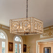 Load image into Gallery viewer, LightFixturesUSA - Moroccan Glam Antique Crystal Square Cage Chandelier - Chandelier - 16.5 in. -