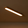 Load image into Gallery viewer, LightFixturesUSA-Natural Wood Long Oval Dimmable Flush Mount Light-Ceiling Light-Included Control (3000K-6000K)-